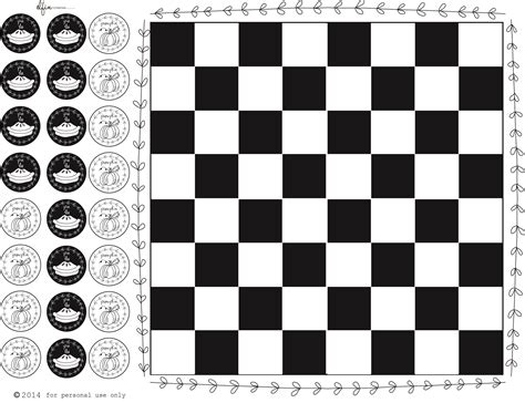 Checkers Game Printable